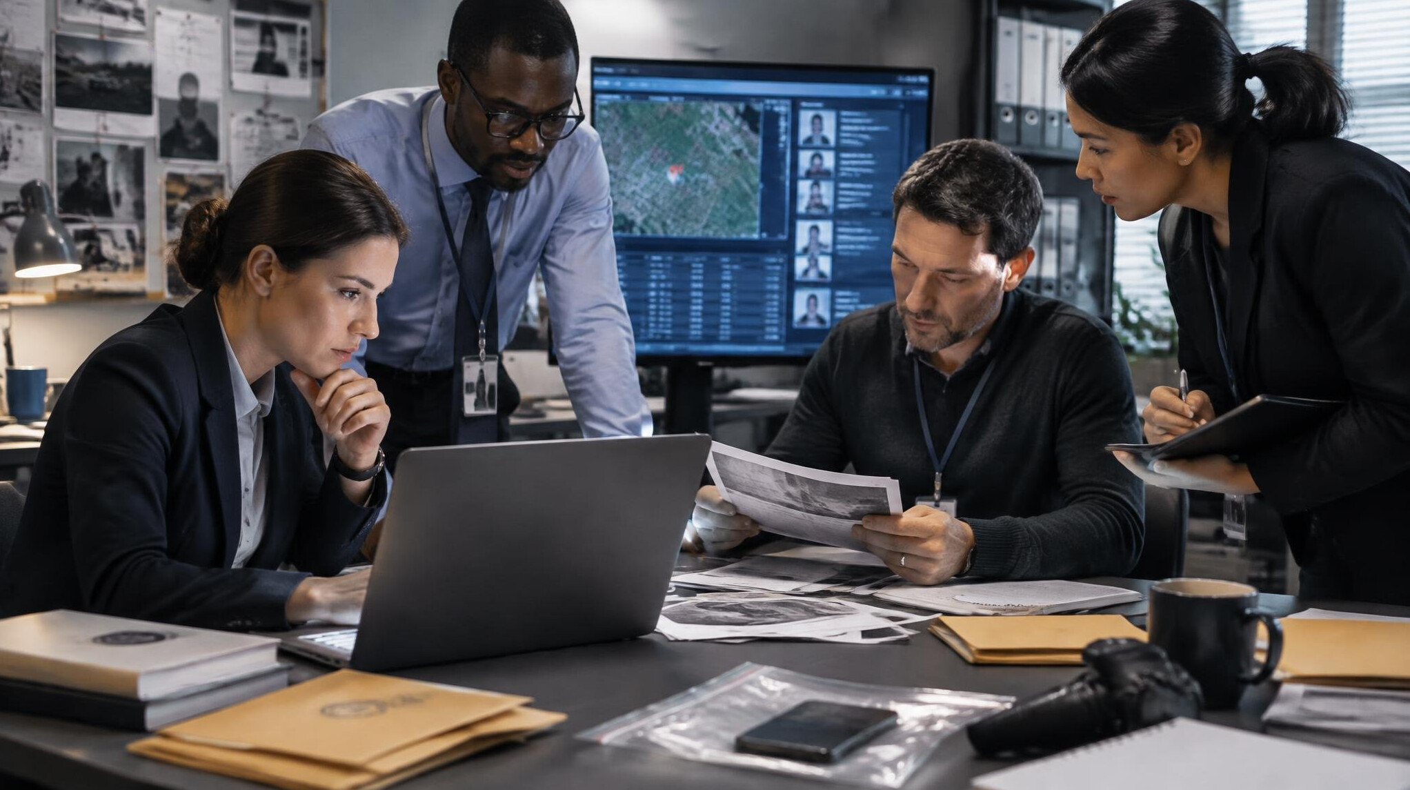 investigator analyzing data